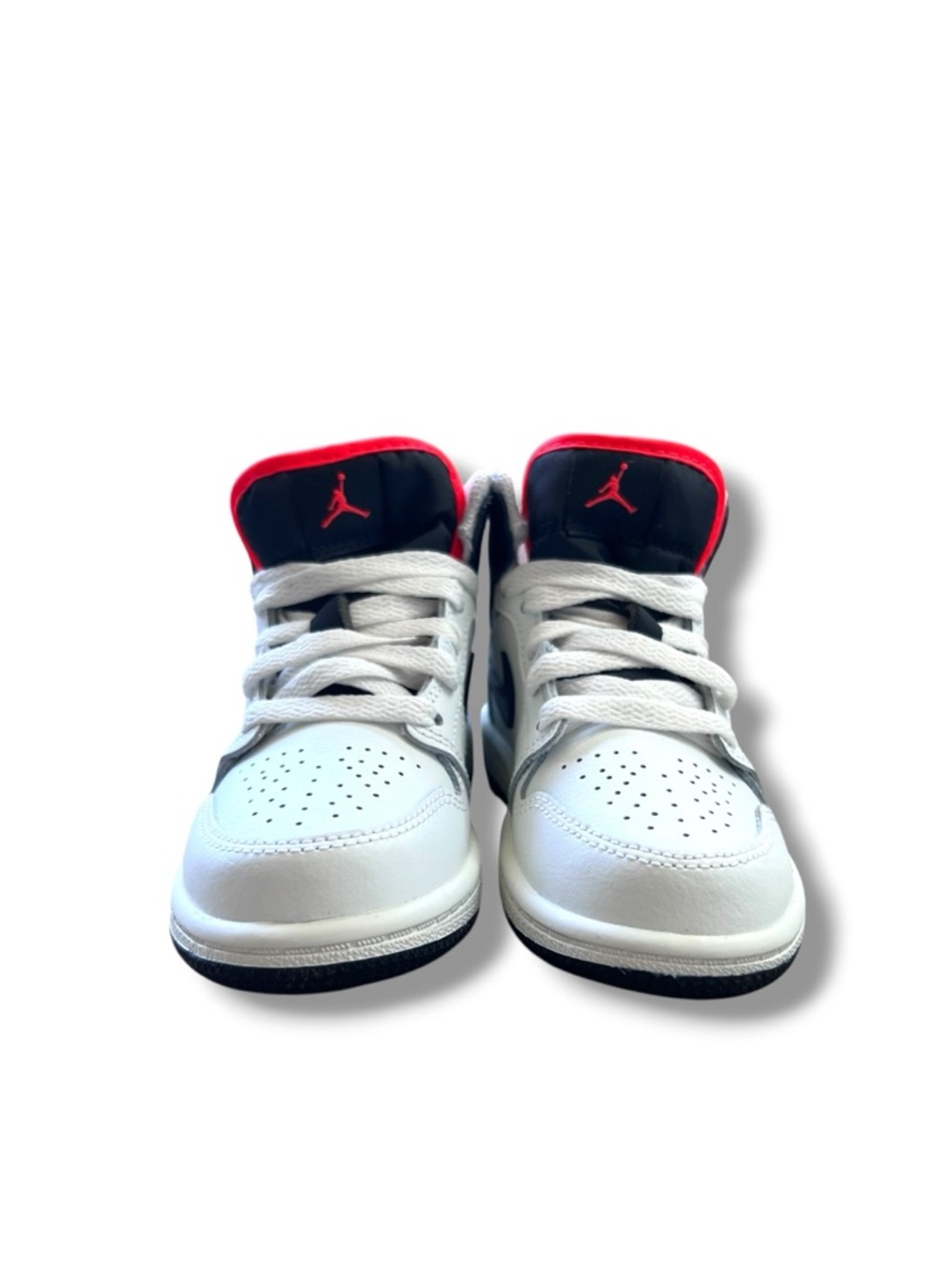 Jordan AJ 1 Mid Preschool boys sneakers - White, Black & Red - Picture 3 of 7